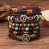 Pulsera de Cuentas Multicapa Turquesa Retro de Nuevo Producto Transfronterizo Moda Bohemia para Dama Pulsera Multicapa de Mariposa DIY
