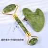 Massageador Facial Rolo de Jade de Beleza Transfronteiriço Bastão Especial para Raspagem Placa de Jade de Cabeça Dupla Conjunto para Raspagem Atacado