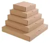 Caja de Pizza Corrugada de Papel Kraft Lisa con Logo Imprimible, Caja de Empaque para Llevar, Caja Desechable para Empaque de Pizza