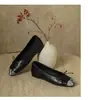 Versão em pele de ovelha~Estilo retrô francês, sapatilhas de bico fino e salto baixo para mulheres, com design color-block e laço, com solas macias