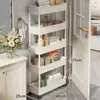 Estante de almacenamiento para baño, móvil con ruedas, carrito multifuncional para baño y inodoro, organizador de almacenamiento en capas para detergente de lavandería