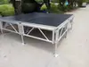 Plataforma de Palco Dobrável ao Meio Móvel de Liga de Alumínio, Degraus de Palco, Estante de Coro Telescópica de Três Níveis para Apresentações