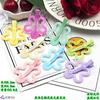 Pinza para el pelo sin costuras de 5 cm con diseño de flor de ciruelo en color gelatina, para flequillo de mujer, pinza lateral para el pelo roto, accesorios para el pelo hechos a mano, pinza inferior