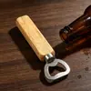 Abridor de garrafa Abridor de garrafa de cerveja Simples abridor de garrafa de madeira Abridor de refrigerante Abridor de garrafa Abridor de garrafa de cerveja com cabo de madeira