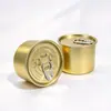 Latas Metálicas Doradas de Fácil Apertura, Latas Redondas de Grado Alimenticio de Fácil Apertura, Soporte para Impresión, Adecuadas para Empaque de Salsas y Latas Vacías