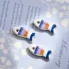 Colgante de Cuenta de Cerámica de Pez de Dibujos Animados Colorido y Lindo para Pulsera DIY, Collar, Encanto, Accesorios de Joyería al por Mayor
