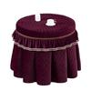 Nueva Cubierta Redonda para Mesa de Fuego Mantel Redondo Forrado de Felpa Engrosado Calentador Eléctrico Mesa de Café Cubierta de Mesa Moderna Sencilla
