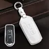 Funda Protectora para Llave de Coche Adecuada para Volkswagen Touareg 17/18/19/20/21 Bolsa Hecha a Mano de Cuero Genuino para Touareg