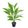 Hoja de Cebra de 26 Hojas, Hoja de Tigre, Clorofito, Pared de Plantas Verdes de Fondo de Centro Comercial, Flor Artificial, Hoja de Helecho de Goma de Nuevo Bonsái