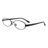Armazones Metálicos para Gafas Estilo Coreano para Mujer, Ovalados Modernos Artísticos Plateados Adelgazantes Retro Aspecto Sencillo, Adecuados para Lentes de Graduación