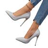 Zapatos de tacón alto puntiagudos para mujer, otoño 2024, nuevos zapatos de boda para dama de honor, zapatos de tacón de aguja bajo