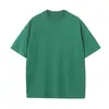 Ropa de trabajo resistente al desgaste para trabajadores de la construcción, algodón puro, cuello redondo, color liso, manga corta, camiseta para obra con ancho de hombros