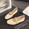 ~Couro de Ovelha de Primeira Camada~Sapatos Rasos de Couro Genuíno para Mulheres 2026 Nova Coleção Primavera Prata Casuais Dobrados Confortáveis Loafers