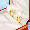 Verano 2024 nuevos pendientes para novias chica pendientes de moda redondos incrustados con diamantes blancos pendientes de encaje irregulares