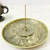Placa Aromática Retro de Dragón y Fénix de Gran Tamaño Diámetro 15 cm Soporte de Aroma para Uso Doméstico Interior Varilla de Aroma Estufa de Sándalo