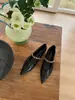 Sapatos de Bico Fino para Mulheres 2026 Novos Sapatos de Primavera para Mulheres Mocassins de Salto Baixo Sapatos de Couro Retrô Sapatos Mary Jane Baixos