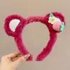 Diadema Extravagante de Mismo Estilo que Zhao Lusi, Diadema de Peluche de Dibujos Animados Lindos, Pinza para el Cabello para Lavarse la Cara, Accesorio para el Cabello, Diadema, Adorno para el Cabello