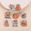 Broche Fofo Novo de Dados de Mahjong Kapibala Transfronteiriço Série Criativa de Desenho Animado Capivara Fofa Pin
