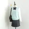 Uniforme Jk Cardigan de Punto al por Mayor Chaqueta Básica para Mujer Otoño e Invierno Estilo Preppy Chaqueta de Punto Cuello en V