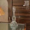 Estilo europeu simples transparente padrão vertical vidro castiçal ornamentos casa mesa de jantar atmosfera casamento banquete hotel aniversário vestido