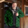 Nueva Chaqueta Acolchada de Algodón Punk de Invierno para Hombre 2024 Cárdigan Estampado Digital Moda Urbana Chaqueta Acolchada de Algodón con Capucha