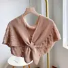 Chaleco Exterior Bufanda Popular de Internet Chal de Punto Pequeño para Oficina de Mujer Sala con Aire Acondicionado Capa de Estilo Coreano Versátil