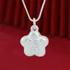 Colgante Estrella de la Suerte de Plata Pura 999 Artesanía 3D Materiales para Manualidades Pulsera Tejida Cordón Accesorios para Collar Venta al por Mayor