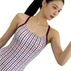 Traje de baño de una pieza a rayas de carreras 2026 con un toque de alta gama, corte ajustado, diseño fruncido, estilo coreano, cómodo y sexy, nuevo modelo de una pieza