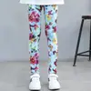 Leggings Femininas AliExpress EabyWish para Primavera e Outono, Calças Elásticas Estampadas Finas para Crianças, Calças Estilo Coreano para Crianças Maiores