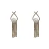 Pendientes de borla con perla y cruz de circonita vintage estilo francés, únicos y de moda, lujo ligero, versátiles, pendientes largos y adelgazantes al por mayor