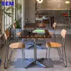 Restaurante Estilo Coreano, Restaurante Occidental, Mesa de Comedor de Pizarra de Madera Maciza, Cafetería Popular, Juego de Mesa y Sillas para Tienda de Té de Leche y Panadería