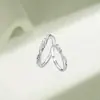Anillo de plata de ley S999 ballena hijo original mobius abierto anillo de pareja luz lujo moda ins anillo venta al por mayor