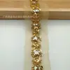 Cinta Bordada con Lentejuelas Doradas y Plateadas, con Lentejuelas y Perlas, Código de Barras, Ligera, en Stock, para Vestidos de Boda y Adornos de Ropa