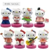 Ornamento Decorativo para Bolo Hello Kitty Desenho Animado Infantil Fofo Gato Hello Kt Plug-in para Confeitaria de Aniversário
