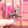 Ornamento de Latão de Cavalo Galopando ao Vento, Decoração de Animal de Chá para Casa de Cavalo Galopando ao Vento, Artesanato de Mesa de Objetos Antigos de Cobre