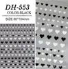 Pegatina Adhesiva para Uñas Transfronteriza Color Pequeño Amor Forma de Estrella Hueco Bronceado Plata Calcomanía de Decoración para Uñas