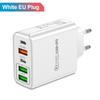 Cabezal de carga de viaje multipuerto PD + 3USB 20W 2PD + 3USB carga rápida cargador de teléfono móvil 4A tipo-c mayoreo