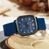 Praça de e-commerce transfronteiriça concha quadrada personalizada criativa relógios masculinos atacado moda retrô pulseira de silicone estudante relógios de quartzo masculino