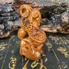 Pieza de Mango de Madera Golpeada por el Rayo Material Natural Viejo Colgante de Madera de Azufaifo Cadena de Suéter Auspiciosa Accesorio para Hombres y Mujeres