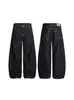 Botón Decorativo Turquesa Dc+G6803 Tachuela Jeans Scimitar de Mezclilla Pantalones Rectos Anchos Sueltos Americanos