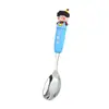 Acero Inoxidable 316L Engrosado Seleccionado Cuidadosamente Mango de Silicona Cuchara para Sopa Hogareña Cuchara para Comer Niños y Niñas Cuchara para Suplemento Alimentario de Bebé