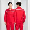Conjunto de Ropa de Trabajo de Manga Larga Fina de Verano Hecho a Medida para Hombres y Mujeres, Resistente al Desgaste y a la Suciedad, con Tiras Reflectantes, Ropa de Protección Laboral para Taller de Fábrica