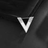 Broche Pequeño de Diamantes Completos Letra V con Sentido del Diseño para Mujer Moda Simple de Corea del Sur Aguja para Cuello Pin para Cárdigan Accesorios Antiluz