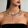 Collar Largo con Cadena en Forma de Y Multicapa Colgante de Cruz de Aleación Personalizado Estilo Étnico Retro Transfronterizo Europeo y Americano para Mujer