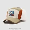 Novo chapéu Lei Feng infantil do Ultraman, gorro de inverno com proteção para as orelhas para meninos e meninas, à prova de frio para atividades ao ar livre, forrado com fleece, quente, color block
