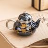Taza de té de forma de pera con punta de ceja feliz de fábrica para té Tetera Kung Fu Tetera individual Plata 999 Lujo Ligero Juego de té de alta gama Caja de regalo