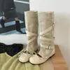 Botas de Ballet de Dos Formas para Pantorrilla Ancha, Estilo Nuevo de 4 cm para Mujer, 2026 Mary Jane con Aumento Oculto de Altura, Botas de Verano Desmontables