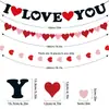 TE AMO Pancarta de Letras Negras Día de San Valentín Propuesta Boda Habitación Aniversario Fiesta de Pareja Decoración de Fondo