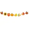 Novo Conjunto de Bandeiras Decorativas de Ação de Graças Transfronteiriças da Amazon Folha de Bordo de Outono Bolo de Abóbora Flor Banner
