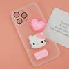 Kk Gato Pajarita Estéreo Corazón de Gato Lazo DIY Accesorios de Goma Suave Hebilla de Zapato con Agujero Funda Decorativa para Teléfono Móvil Material para Taza de Agua